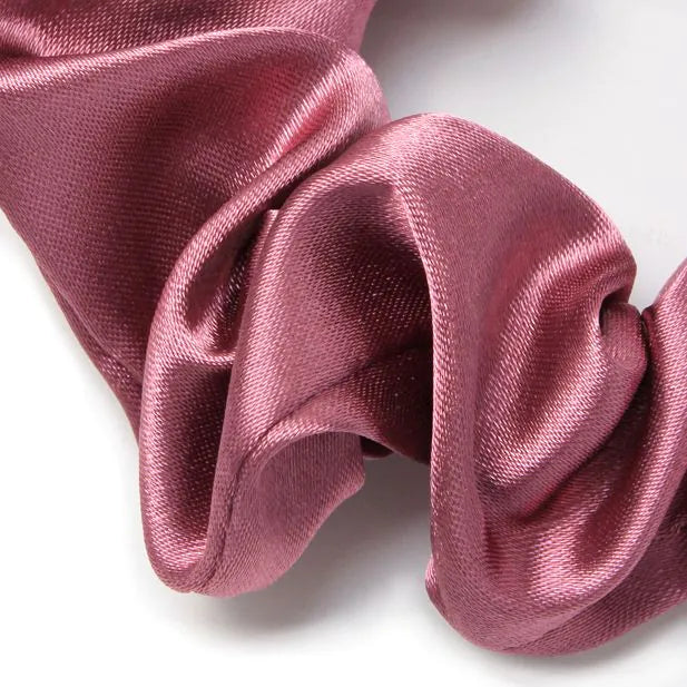 Recycled Polyester Scrunchies - Pink, Mauve And Cream Set, Small