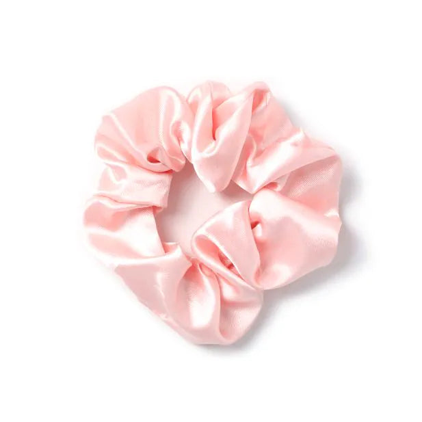 Recycled Polyester Scrunchies - Pink, Mauve And Cream Set, Small