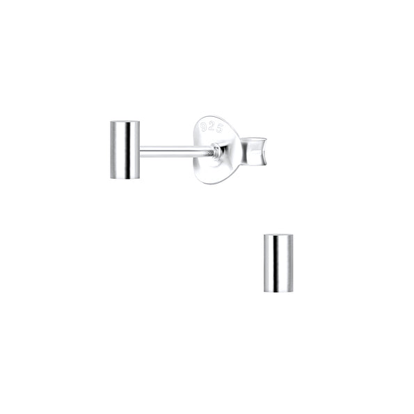 Sterling Silver Bar Ear Studs 2 x 4mm