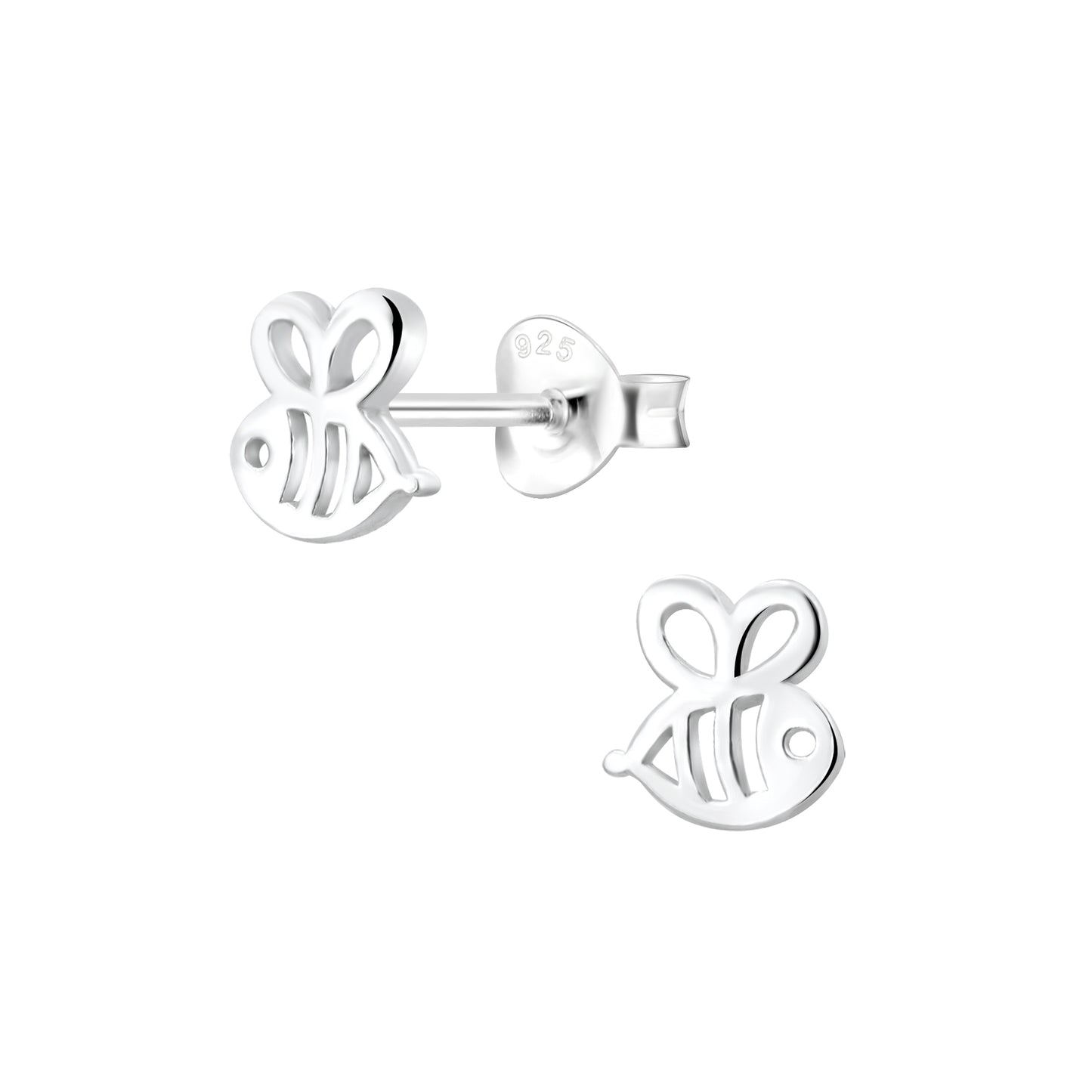 Bee Stud Earrings - Sterling Silver