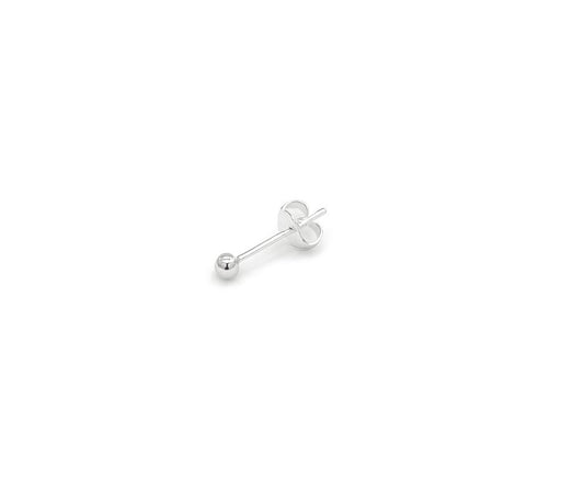 Silver Ball Stud Earrings - 3 mm polished