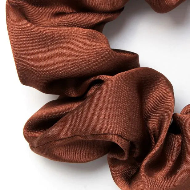 Recycled Polyester Scrunchies - Natural Colours Set, Small (Tonal Brown)