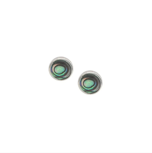 Abalone Shell Stud Earrings - Round 5 mm