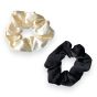 Matt Scrunchies- Black & Cream Set - Regular