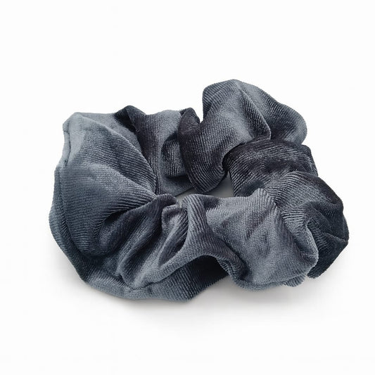 Velvet Scrunchie - Grey, Large