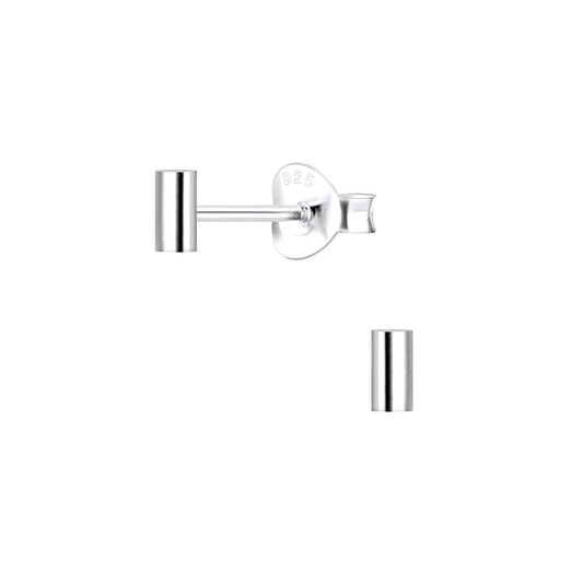 Sterling Silver Bar Ear Studs 2 x 4mm