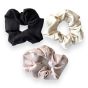 Natural Cotton Feel Scrunchie - Black, Cream Or Beige, Oversized